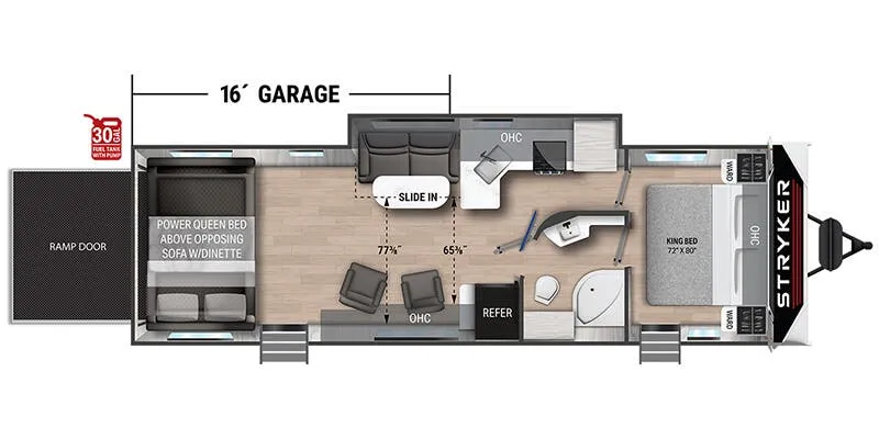 2025 Cruiser RV Stryker ST-2916 floor plan