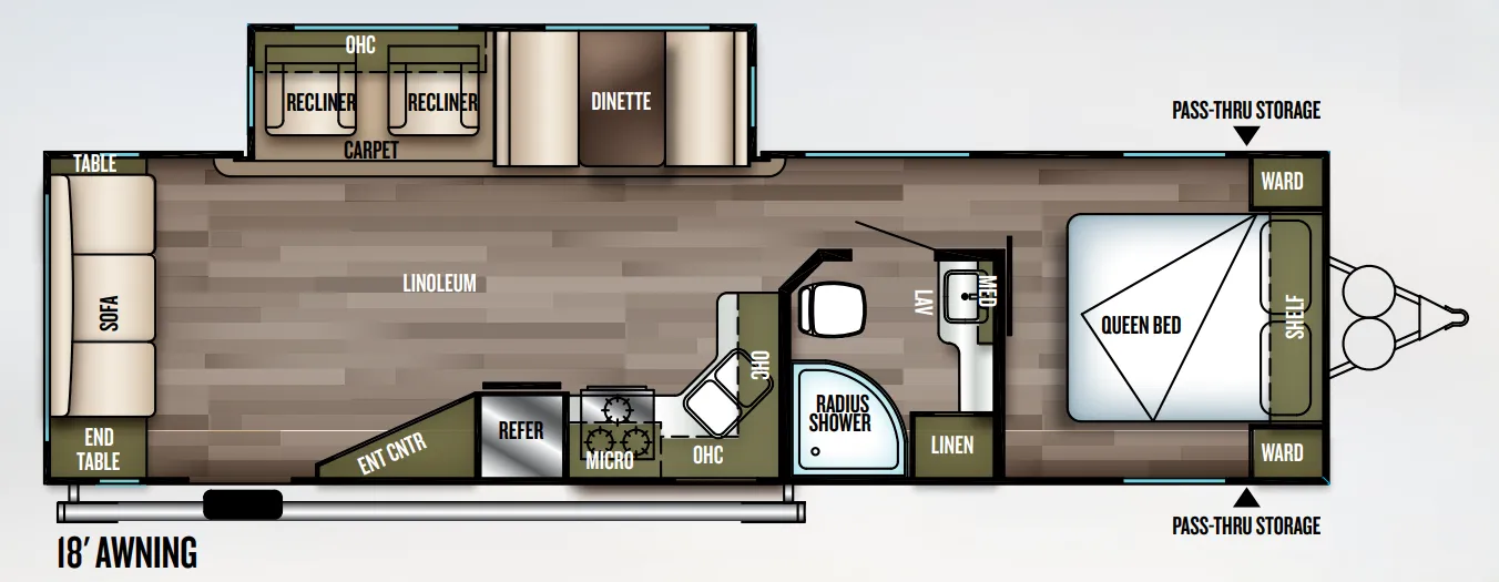 2018 Forest River Wildwood 28RLSS - Floor plan
