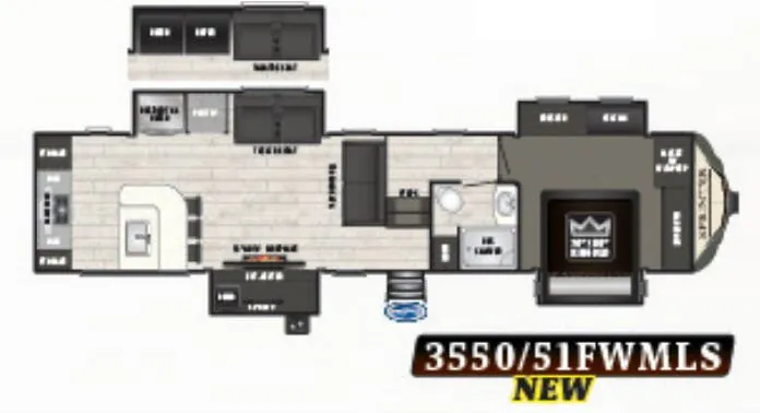 Keystone Sprinter Limited 3550FWMLS floor plan