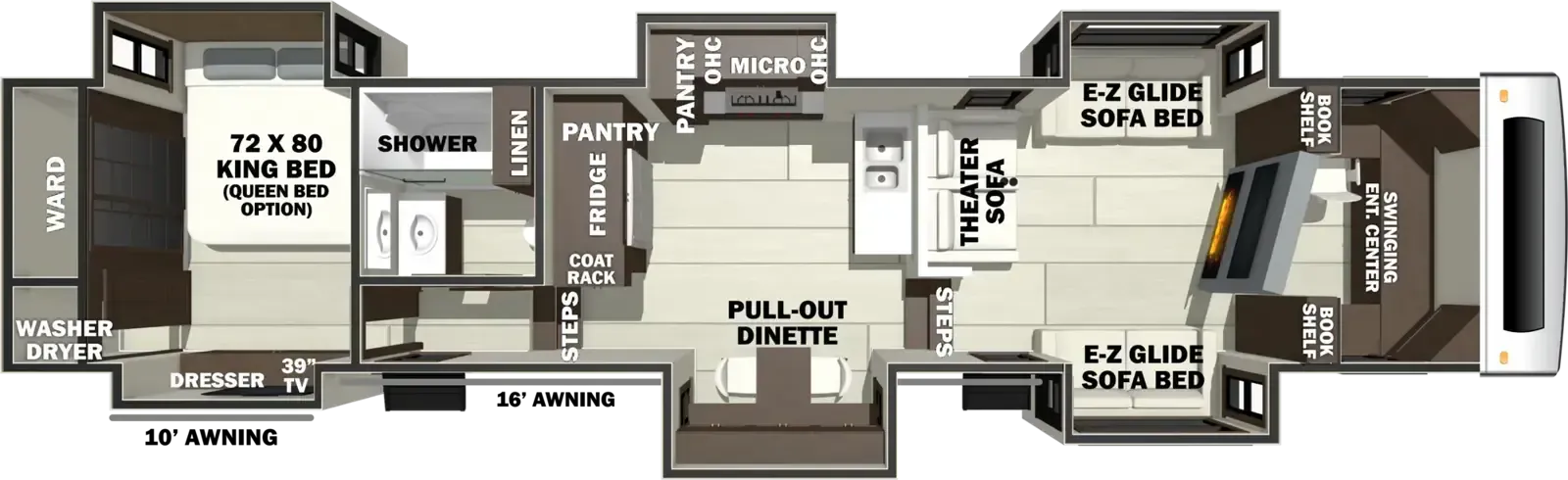 Forest River RiverStone 425FO floor plan