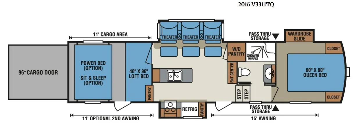 K-Z Venom V3311TQ floor plan