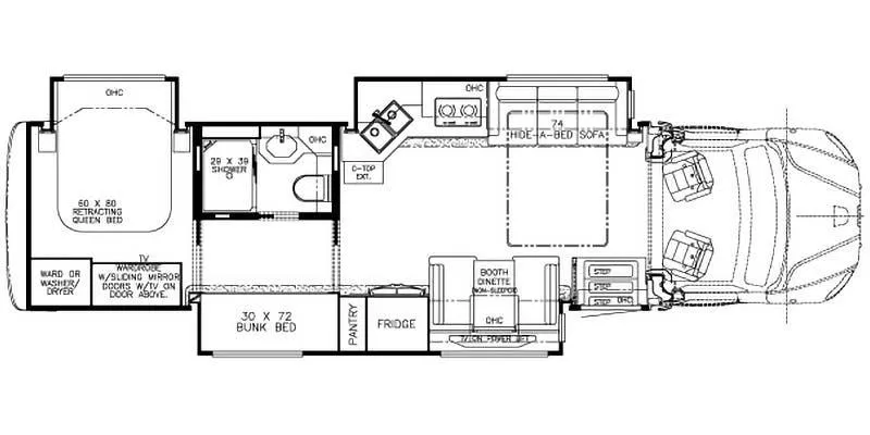 Newmar Super Star 3729 floor plan