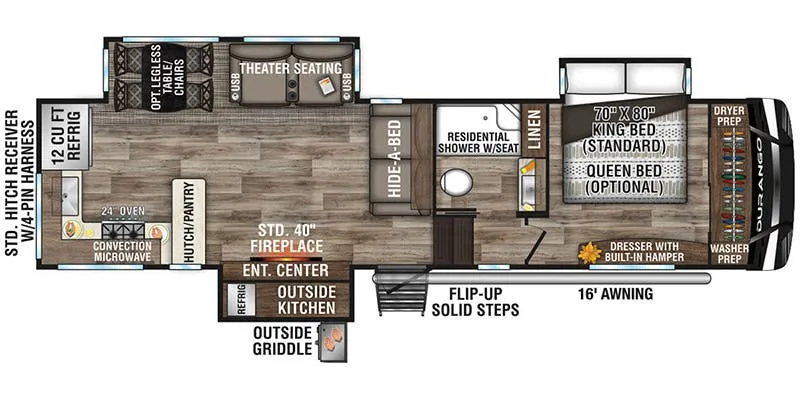 K-Z Durango D321RKT floor plan