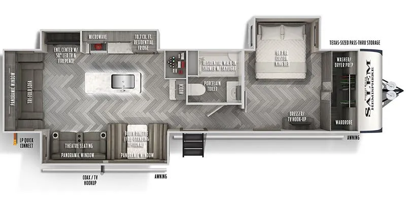 2021 Forest River Salem Hemisphere 308RL floor plan