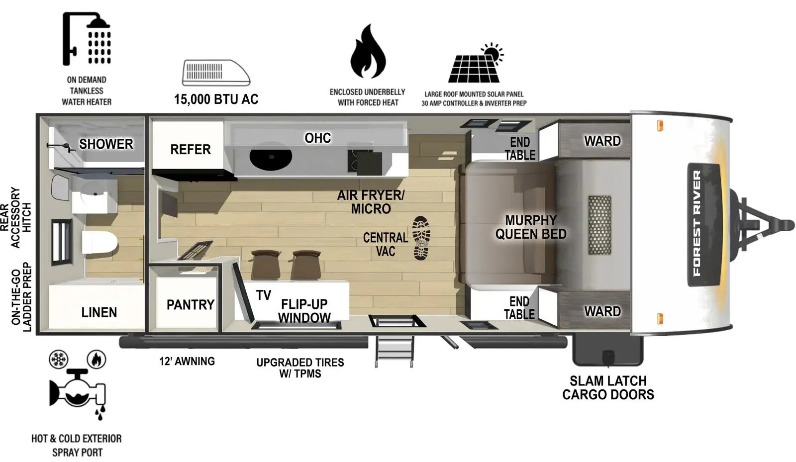 Forest River R-Pod 197 floor plan