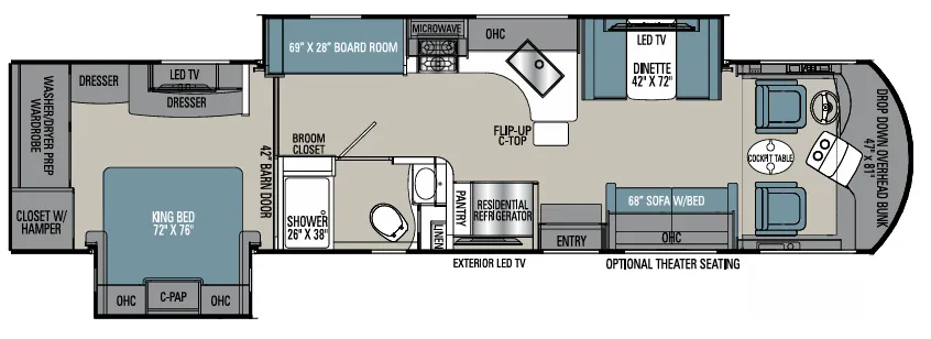 Coachmen Sportscoach SRS 366BH floor plan