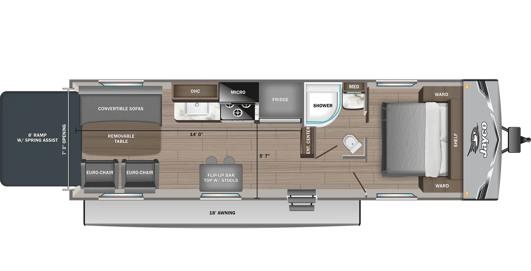 Jayco Jay Flight 255THW floor plan