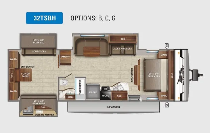 Jayco Jay Flight 32TSBH floor plan
