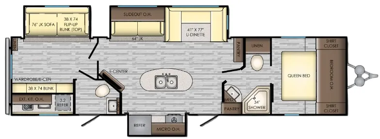 CrossRoads Zinger 331BH floor plan