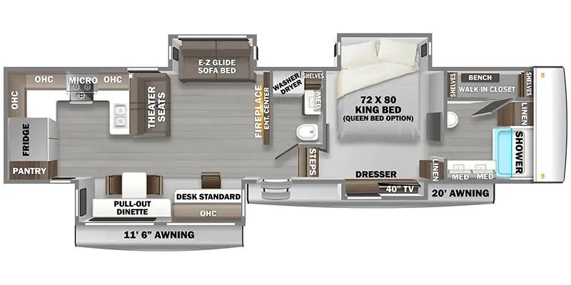 2025 Forest River RiverStone 39RKFB floor plan
