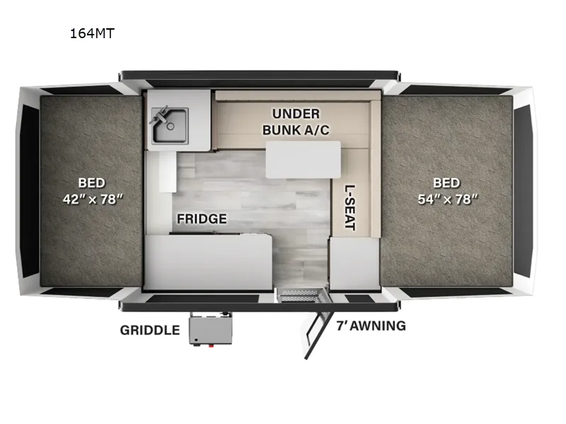 2026 Forest River Flagstaff MAC Series 164MT - Floor plan