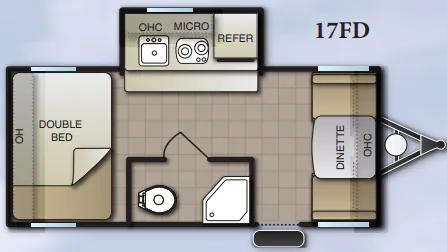 Pacific Coachworks Econ 17FD floor plan