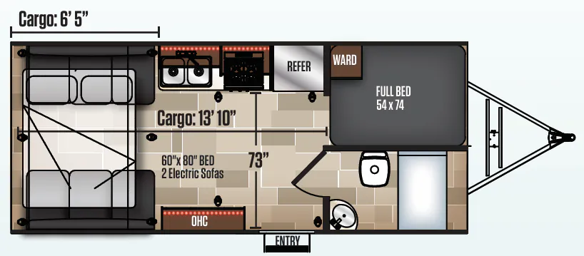 Coachmen Adrenaline 19CB floor plan
