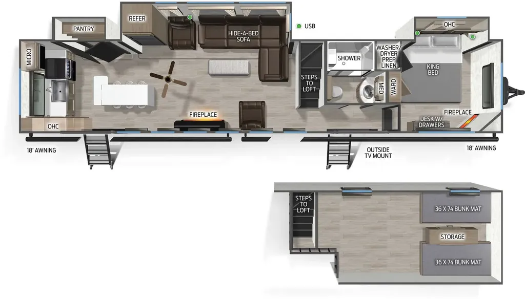 2026 Forest River Cherokee Timberwolf 39AL floor plan