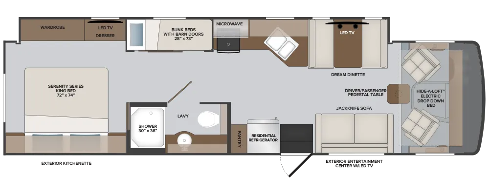 2024 Holiday Rambler Eclipse 34J - Floor plan