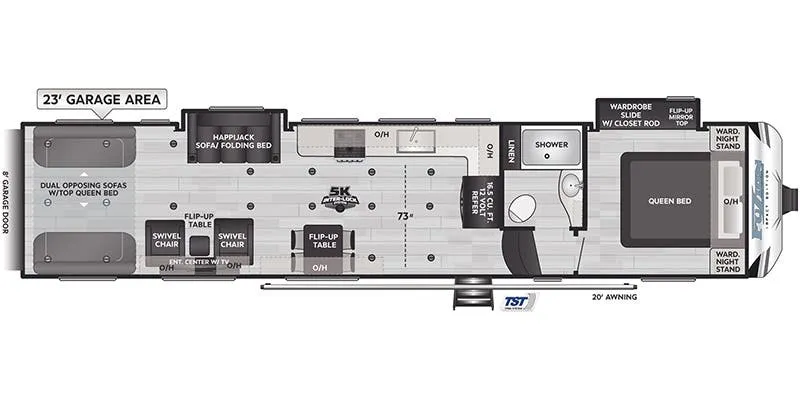 Keystone Fuzion Impact 3423 floor plan