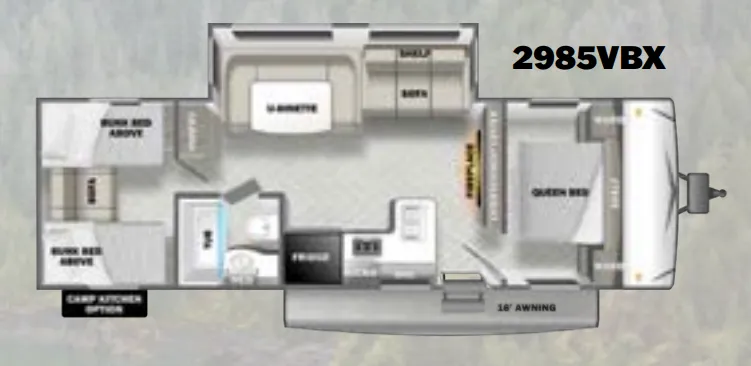 Forest River EVO Lite 2985VBX floor plan
