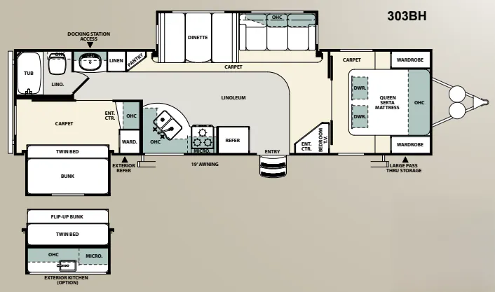 Forest River Sandpiper 303BH floor plan