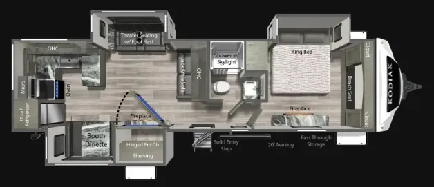 Dutchmen Kodiak Ultimate 3361RKSL floor plan