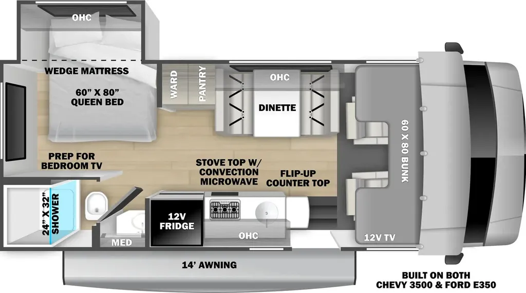 2026 Forest River Sunseeker LE 2250SLE CHEVY floor plan