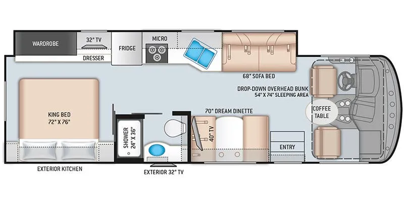 2020 Thor Motor Coach Windsport 29M - Floor plan
