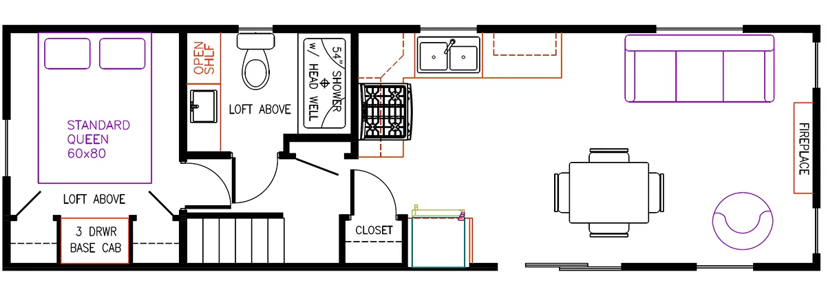 Elevation Park Model Company 3 Series 3-103 floor plan