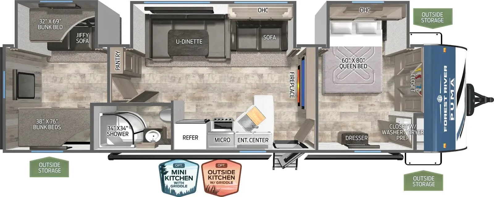 Palomino Puma 32RBFQ floor plan