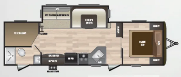 Keystone Hideout 28BHS floor plan