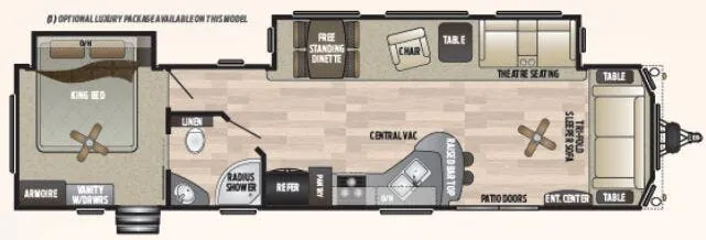 Keystone Retreat 391DEN floor plan