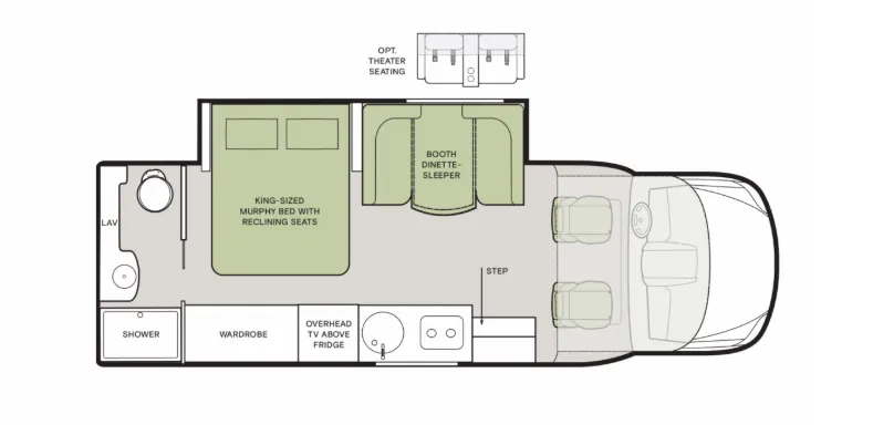 2026 Tiffin Wayfarer 25 RW - Floor plan