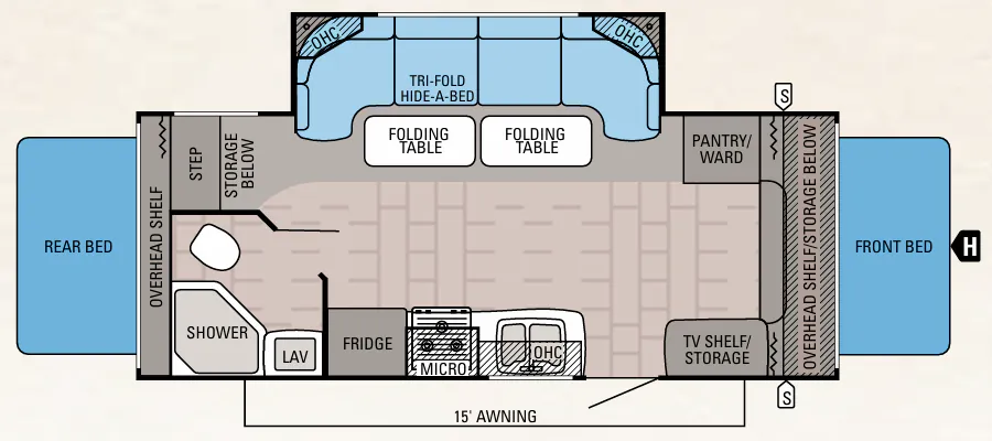 Jayco Jay Feather X23U floor plan