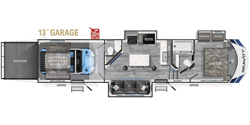 Heartland Gravity GR 3570 floor plan