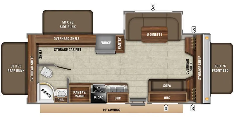 2020 Jayco Jay Feather X23E - Floor plan