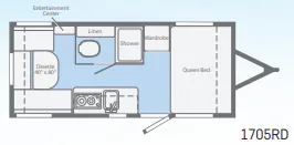 Winnebago Micro Minnie 1705RD floor plan
