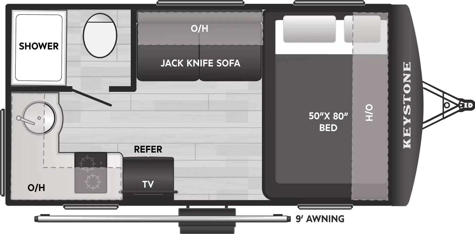 Keystone Sprout 13RKS floor plan