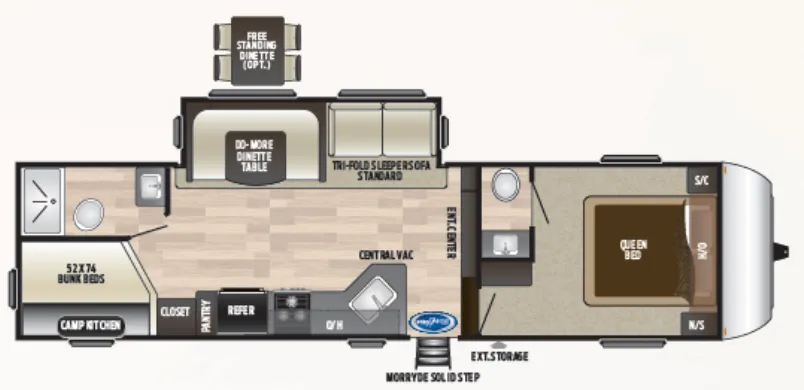 Keystone Hideout 281DBS exterior