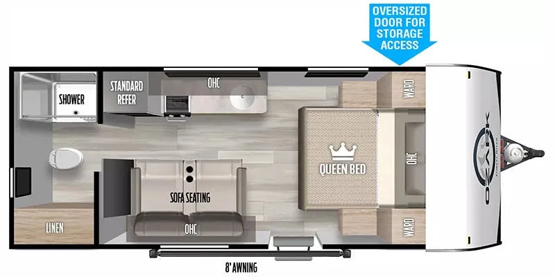 Forest River Ozark 1610RBLE floor plan
