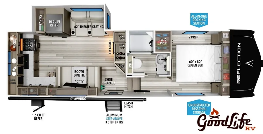 2026 Grand Design Reflection 150 Series 250ML - Floor plan