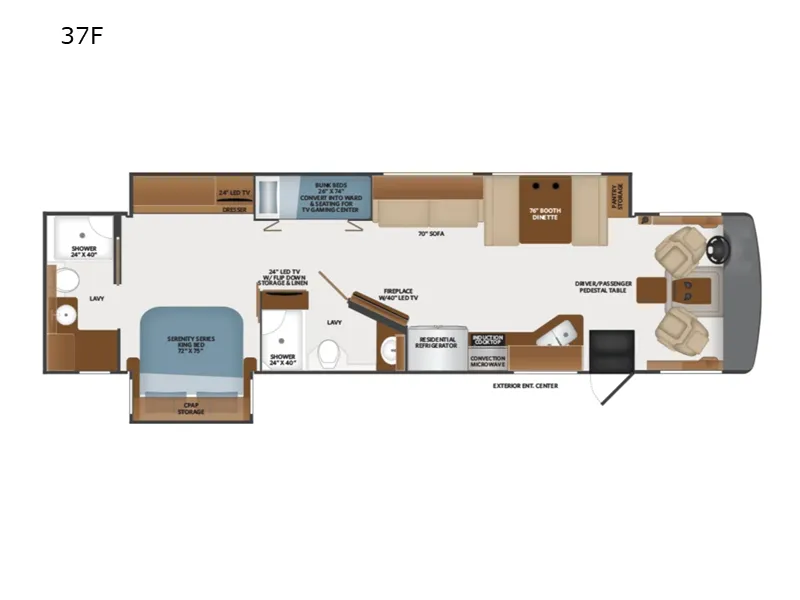 2022 Fleetwood Southwind 37F - Floor plan
