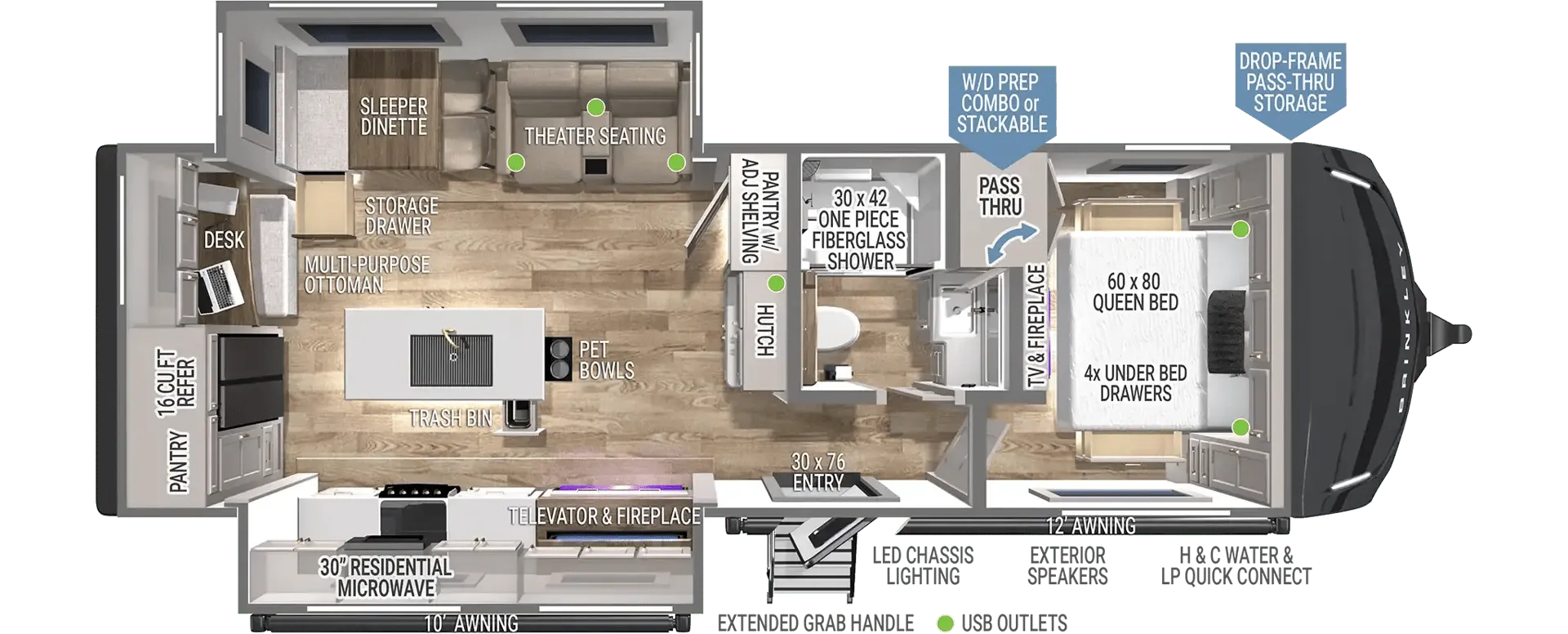 Brinkley Model Z AIR 285 floor plan