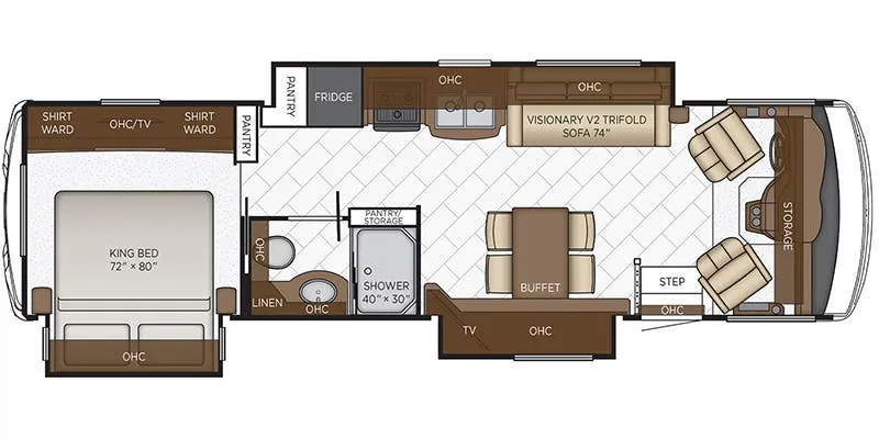 Newmar Bay Star 3226 floor plan