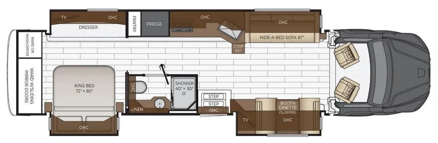 Newmar Super Star 4161 floor plan
