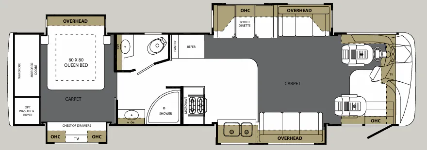Forest River Berkshire 360 QS floor plan