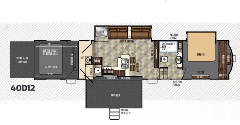 Forest River Vengeance Touring Edition 40D12 floor plan