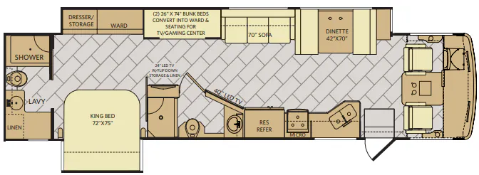 Fleetwood Storm 36F floor plan
