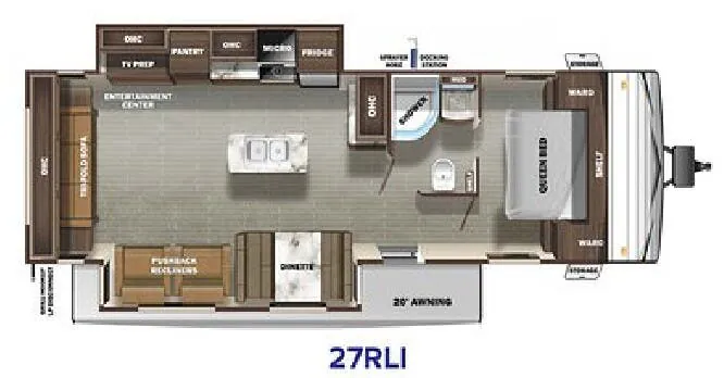 Starcraft Autumn Ridge 27RLI floor plan