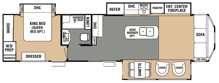 Forest River Cedar Creek Cottage 40CCK floor plan