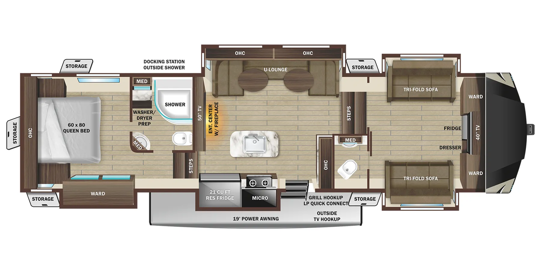 Highland Ridge Silverstar 376FBH floor plan