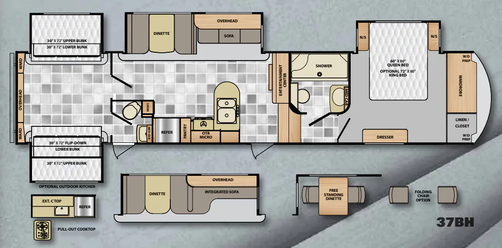 Winnebago Latitude 37BH floor plan