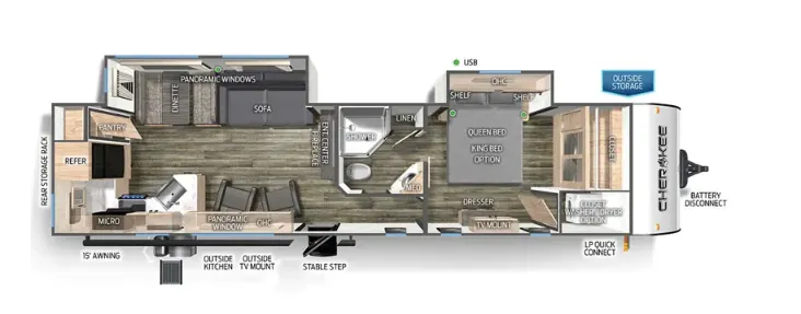 Forest River Cherokee 304RK floor plan